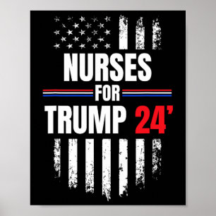 Für Trump 2024: Amerikanische Flagge Poster