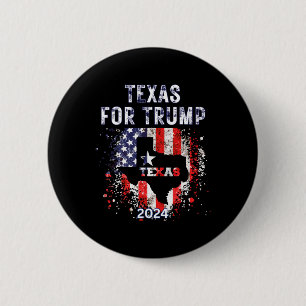 Für Trump 2024: Amerikanische Flagge - Vintag Button