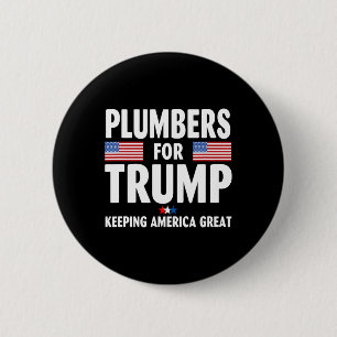 Für Trump 2024 Behaltend Amerika große Flagge Button