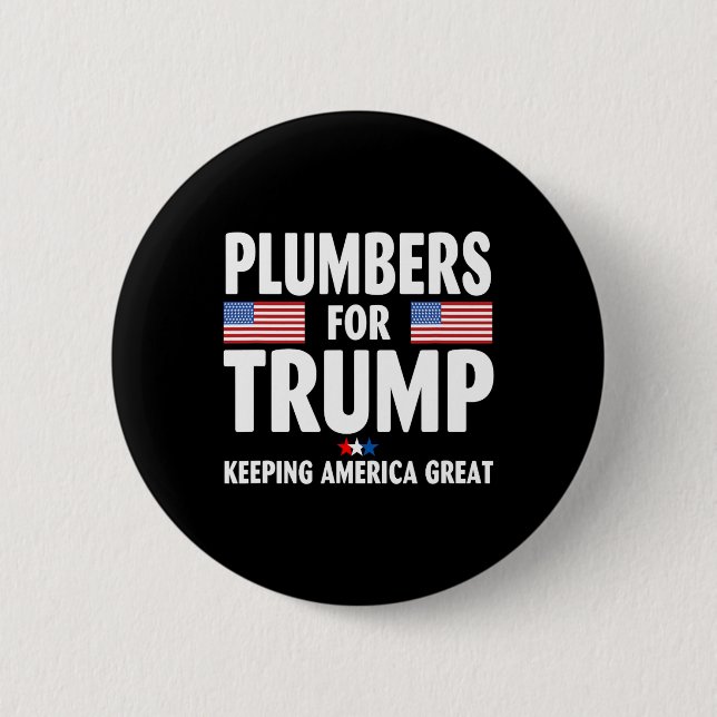 Für Trump 2024 Behaltend Amerika große Flagge Button (Vorderseite)
