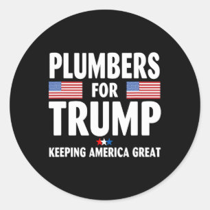 Für Trump 2024 Behaltend Amerika große Flagge Runder Aufkleber