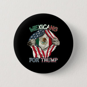 Für Trump 2024: Mexiko - Freundschaftsflagge in de Button