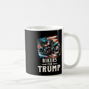 Für Trump 2024 Motorrad Patriotische amerikanische Kaffeetasse