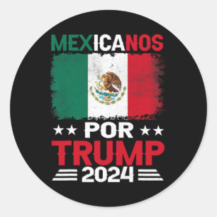 Für Trump 2024 Pro Trump Geschenk - Mexicanos Por  Runder Aufkleber