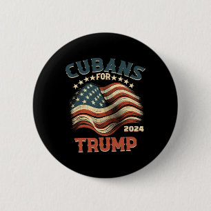 Für Trump 2024 - US-Flagge Button