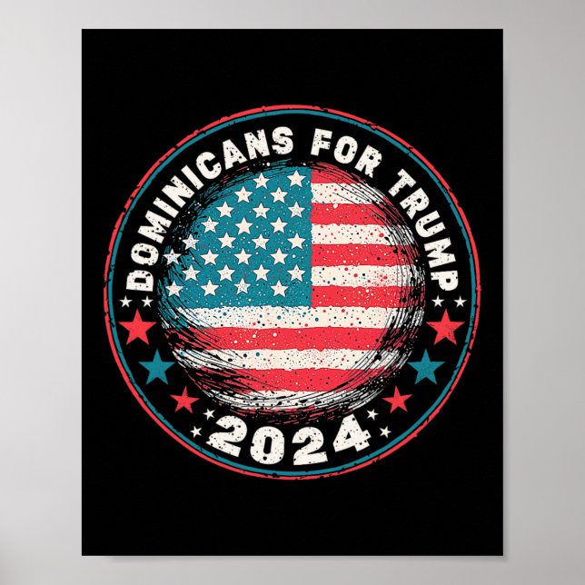 Für Trump 2024 - US-Flagge Poster (Vorne)