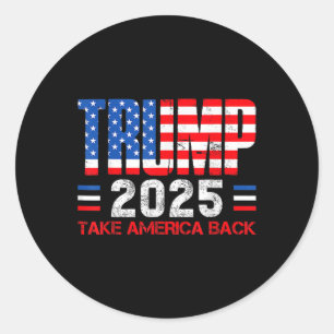 Für Trump 2025 ist Amerika der 47. Präsident von u Runder Aufkleber
