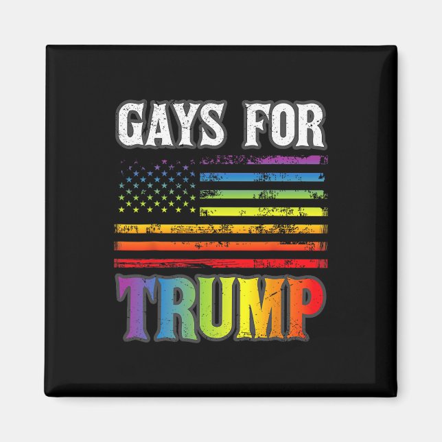 Für Trump LGBbt Pride Gay Rainbow Flag Abstimmung  Magnet (Vorne)