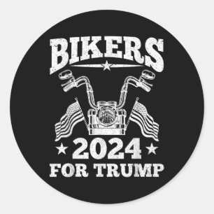 Für Trump-Motorrad-Fahrer werden Trump 2024 zurück Runder Aufkleber