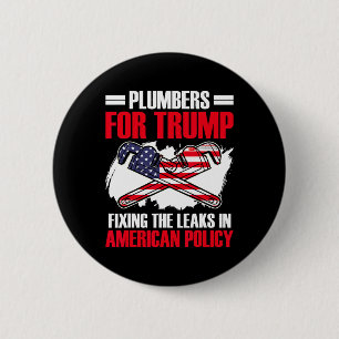 Für Trump Präsident Plumbing Tech-Wahl Trump Button