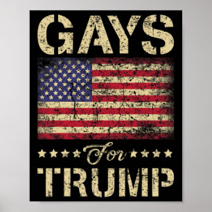 Für Trump-US Flagge und die amerikanische Flagge Poster