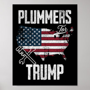 Für Trump Wahlspass 45 47 amerikanische Flagge Poster