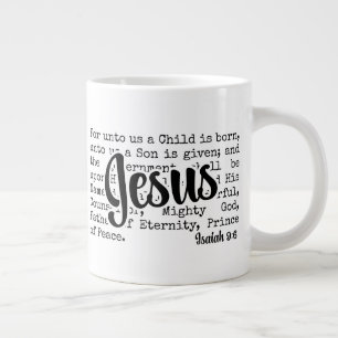 FÜR UNS CHRISTLICHER JESAJA JESUS Weihnachten Jumbo-Tasse