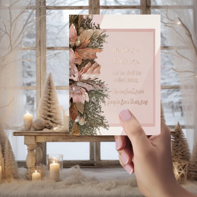 Für uns ist ein Kind eine Geborene Foil Post Card Folie Einladungspostkarte (Von Creator hochgeladen)