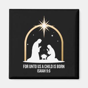 Für uns ist ein Kind Geboren Isaiah 96 Religious H Magnet