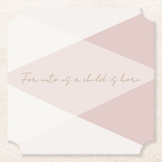 Für uns ist ein Kind Geboren Untersetzer (Vorderseite)