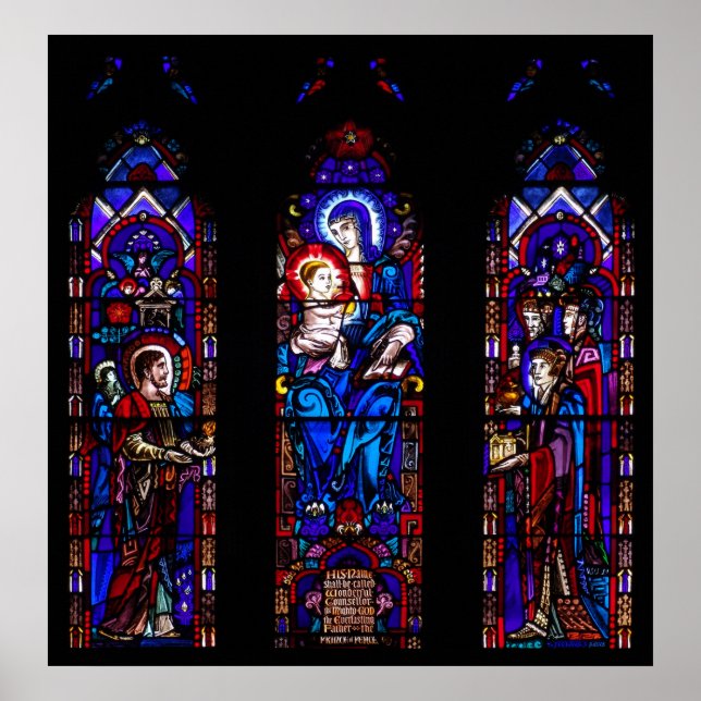 Für uns ist ein Kind Geboren verklebt Poster (Vorne)