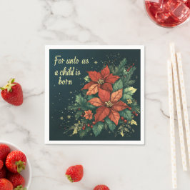 Für uns ist ein Kind Geborene Schrift Découpage Serviette