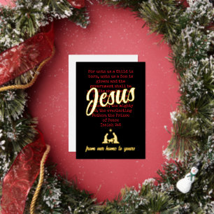 FÜR UNS JESUS Weihnachten Folien Feiertagskarte