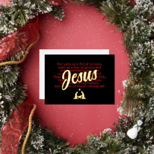 FÜR UNS JESUS Weihnachten Folien Feiertagskarte
