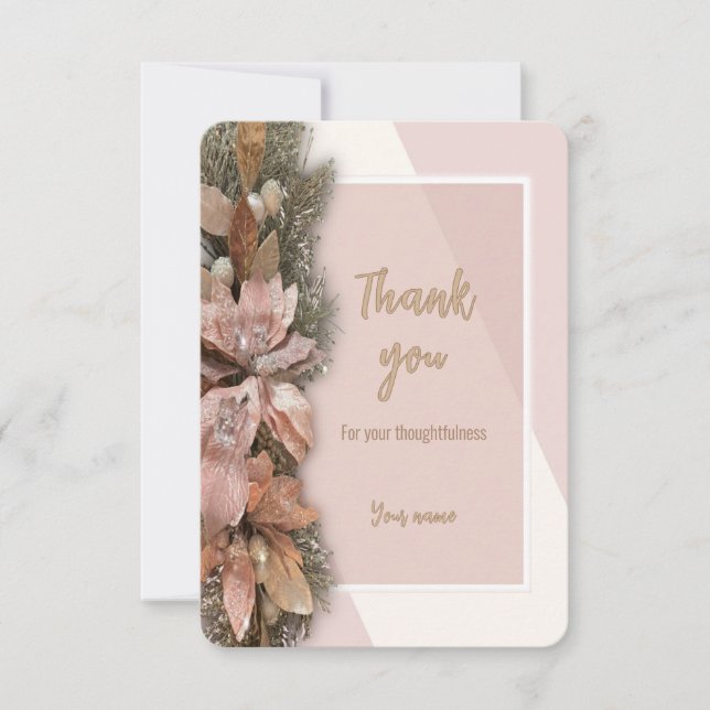 Für uns Weihnachten Dankeschön-Karte Dankeskarte (Vorderseite)