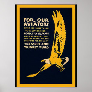Für unsere Flugzeuge ~ Vintager Weltkrieg 1 Poster