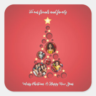 Für unsere Freunde und Familie Quadratischer Aufkleber