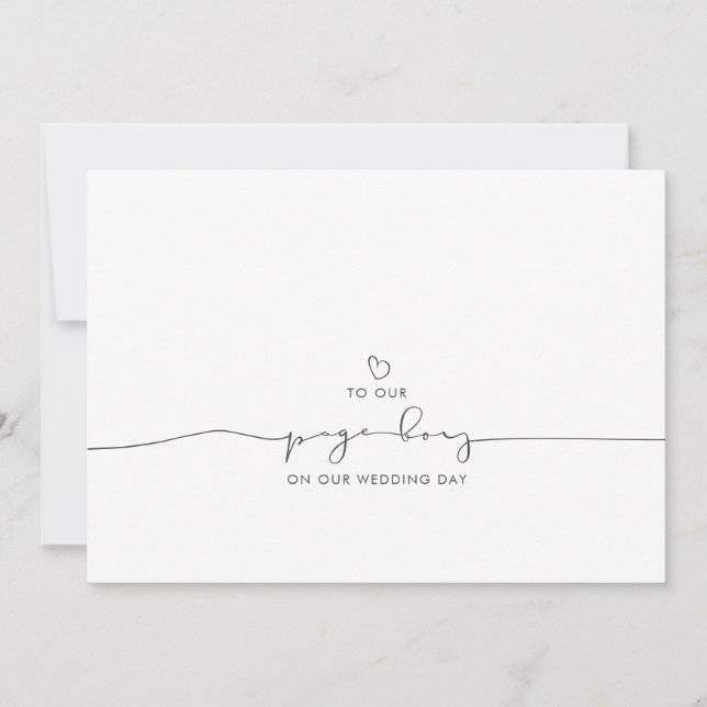 Für unsere Page Boy Wedding Morning Niedliche Nach (Vorderseite)