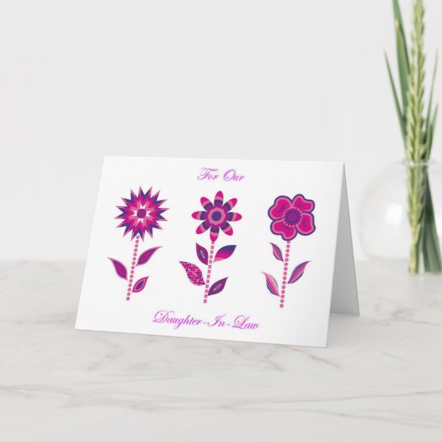 Für unsere Schwiegertochter Dankeskarte (Vorderseite)