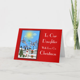 Für unsere Tochter Feiertagskarte