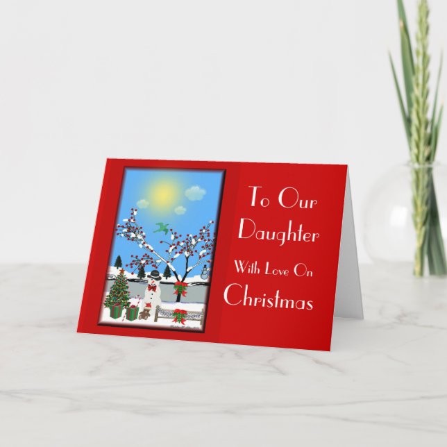 Für unsere Tochter Feiertagskarte (Vorderseite)