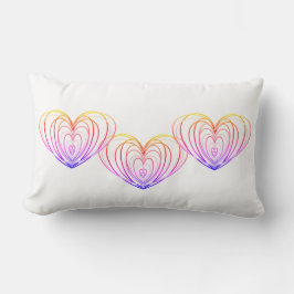 Für Valentinstag Herz vorne und hinten weiß Lendenkissen