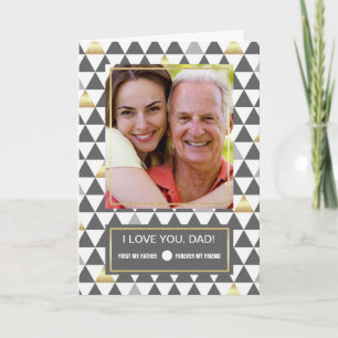 Für Vater am Vatertag. Benutzerdefiniertes Foto Karte