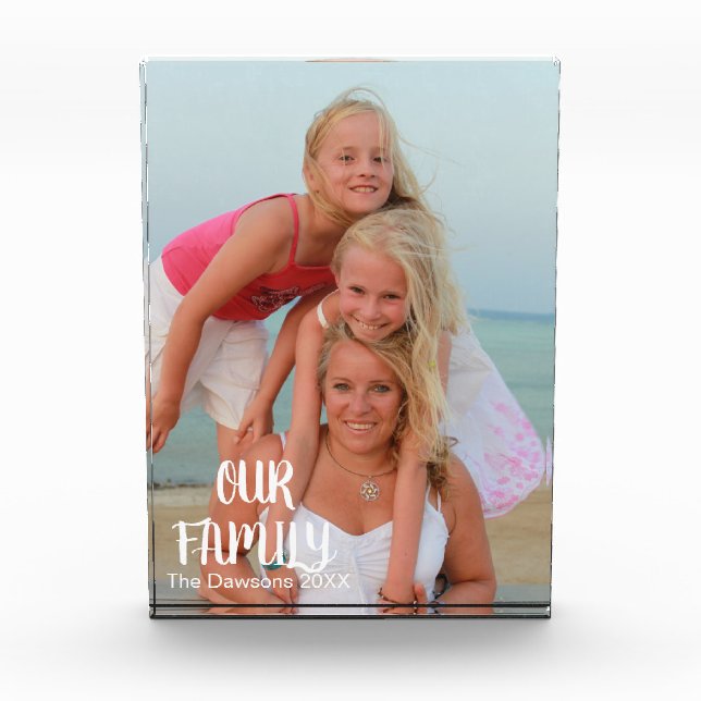 Für Vater-kundenspezifischen Foto-Block Fotoblock (Vorderseite)