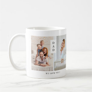 Für Vater   Modernes Zwei-Foto-Gitter Kaffeetasse