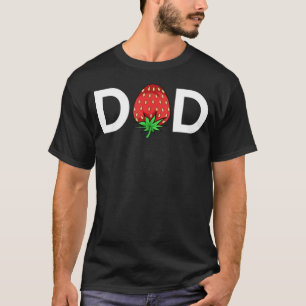 Für Vater Niedlicher Erdbeerfisch Vater T-Shirt