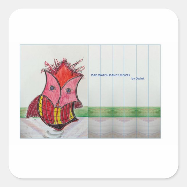 Für Vater Quadratischer Aufkleber (Vorderseite)