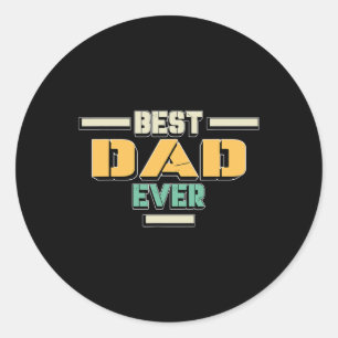 Für Vater - Vatertag Daddy Funny Vathers Day Gesch Runder Aufkleber