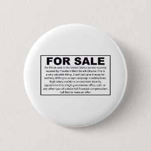 Für Verkauf - Barack Obamas US-Senatssitz Button