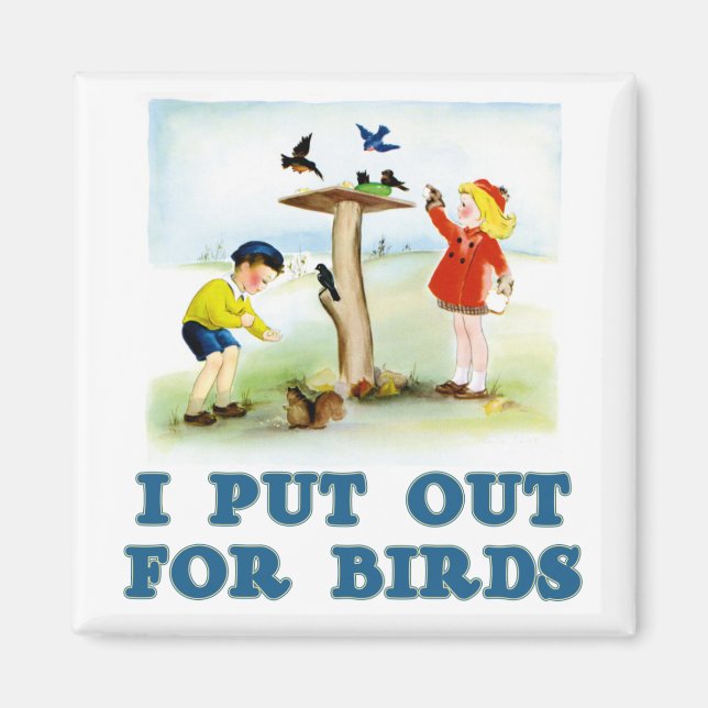 Für Vögel aussetzen (Kinder) Magnet (Vorne)