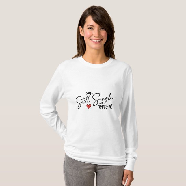 für weiblichen Yyestyle Single und Haffe T-Shirt (Vorne ganz)