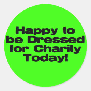 für Wohltätigkeit bedruckt Runder Aufkleber