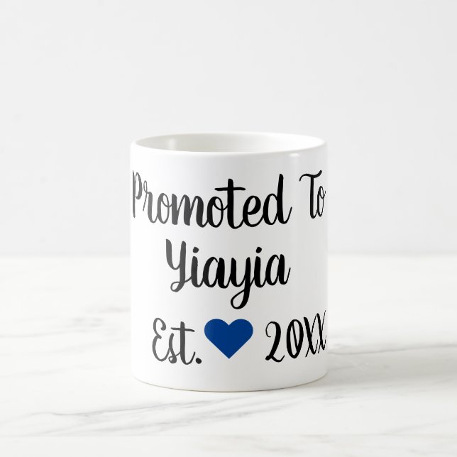 Für Yiayia Black & Blue Tasse befördert (Mittel)