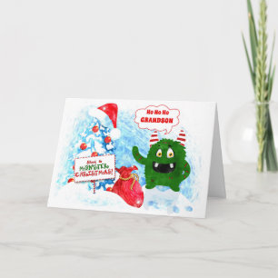 für Young Grandson Funny Monster Weihnachten