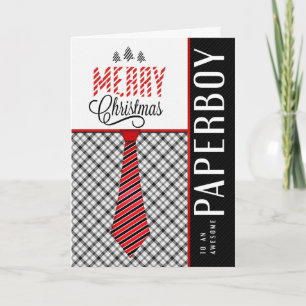 für Zeitungsjunge Frohe Weihnachten Männliche Kraw