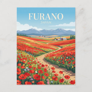 Furano Blumenfelder Japan Postkarte