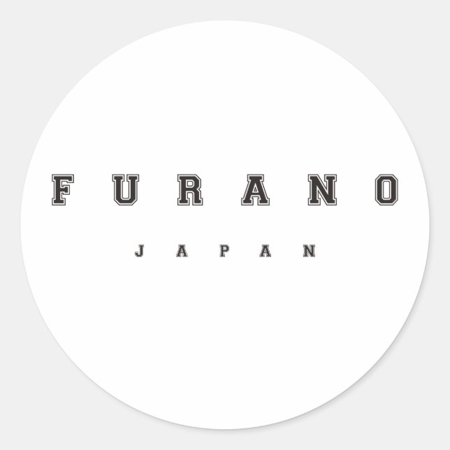 Furano Japan Runder Aufkleber (Vorderseite)