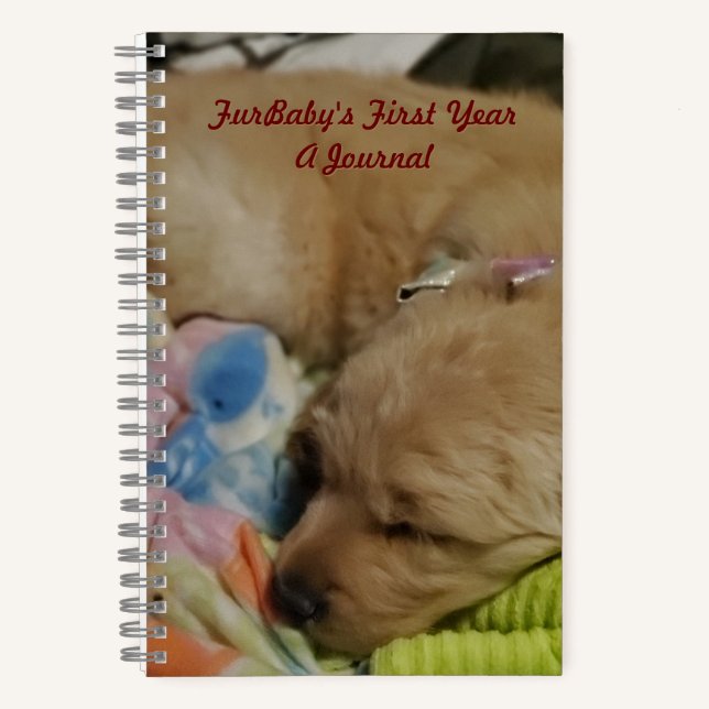 FurBaby's erstes Jahr A Journal Notizbuch (Vorderseite)