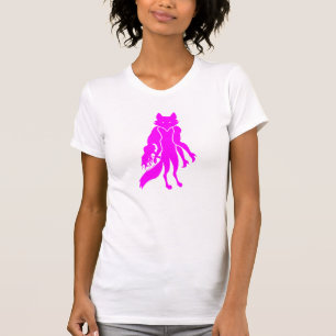 FURBIDDEN HOTPNK WEISS DES TA K FRAUEN T-Shirt