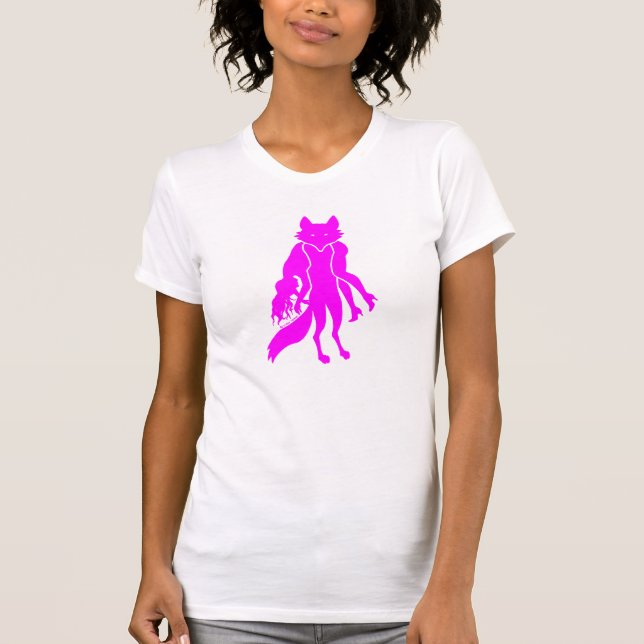 FURBIDDEN HOTPNK WEISS DES TA K FRAUEN T-Shirt (Vorderseite)
